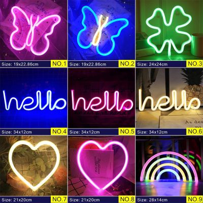 Wholesale Neon Signs Night Lamp Neon Led Night Lights for Kids Room Wall Children Bedroom Party Wedding Decoration Neon Lamp