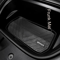 ใหม่สำหรับ Tesla รุ่น Y Mats ธรรมดา TPE Sub-Trunk Frunk Mat Cargo ถาด Liners Lower ช่องรถ Boot Mats 2020 2021 2022 2023