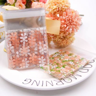 【hot】 100PCS 2Sizes  amp;Cookie Plastic Self-Adhesive Biscuits Snack Baking Kids Supplies