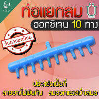 ท่อแยกลมต่อกับปั๊มลมเพื่อกระจายลม 10 ทาง  BY วสันต์อุปกรณ์ปลาสวยงาม