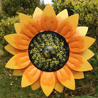 Sunflower Dual Rotating Windmill Metal Dual Spinning Garden Stake Yard Decoration Outdoor Wind Spinner Patio Decor Toy Windmolen