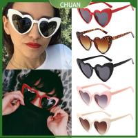 CHUAN เครื่องประดับสำหรับผู้หญิง Clout Goggle ผู้หญิง ป้องกัน UV400 แว่นกันแดดรูปหัวใจ แว่นกันแดดวินเทจ แว่นตา