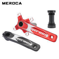 MEROCA อลูมิเนียม Crankset MTB 104BCD HollowTech Crank ใช้งานร่วมกับ1X 2X 3X 170มม. Ultralight Mountain Bike Crank Arm สำหรับ8/9/10/11/12ความเร็ว