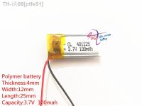 Liter energy battery polymer battery 401225 3.7V 100mAh 351225 361225 401025 Bluetooth headset steelmate genuine small toys [ Hot sell ] ptfe51