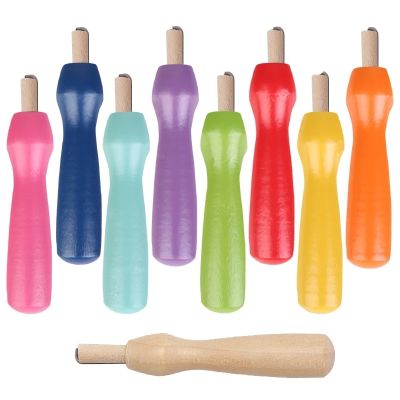 MIUSIE 4Pcs Wooden Handle Needle Felting Tools Wool Felt Tools Kit Felting Needles Supplies For DIY Beginner Handmade Work