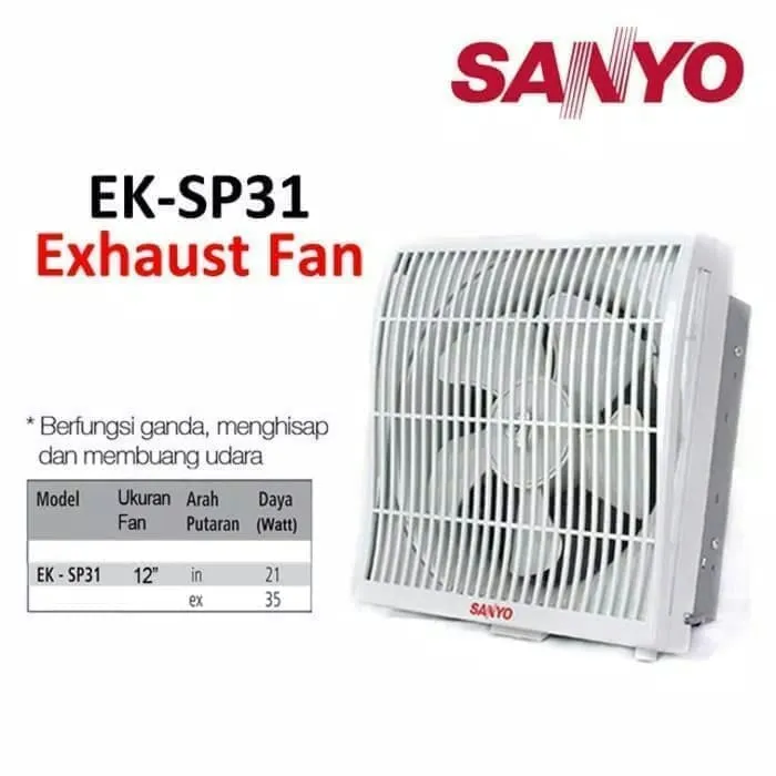 EXHAUST FAN SANYO 2IN1 KELUAR MASUK 12inch Lazada Indonesia