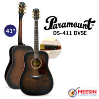 Paramount กีตาร์โปร่งไฟฟ้า 41 นิ้ว ลูกบิดวินเทจ สี Antique Tobacco Sunburst รุ่น DS-411 DVSE