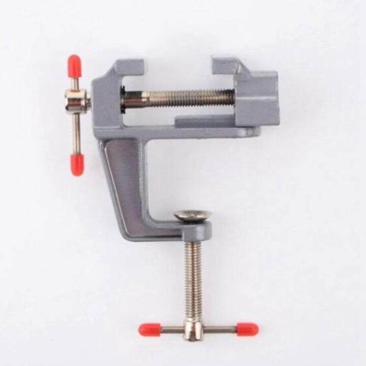 yizhuoliang-อลูมิเนียมยึดโต๊ะแหนบ-vintage-bench-vise-คีม-mini-clamp-diy-tool