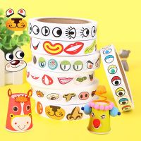 1000Pcs/Roll Cartoon Eyes Nose Mouth Stickers With Self Adhesive Childrens Handmade DIY Creative Materials Decoration Stickers Labels