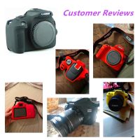 เคสเกราะซิลิโคนผิวอุปกรณ์ป้องกันฝาครอบกระเป๋ากล้อง DSLR สำหรับ Canon EOS 1500D 2000D กบฏ T7 X90จูบ