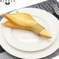 【cw】 12Pcs Table Napkins Cotton 30cm Square Satin Fabric Napkin Pocket Handkerchief For Wedding Birthday Home Party Napkins Cloth