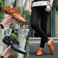 ☆☆ 38-47รองเท้าหนังผู้ชายผู้ชาย loafer รองเท้าหนังวัวรองเท้าขับรถที่เดินทางมาพักผ่อน