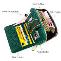 Womens Wallet PU Leather Short Zipper Hasp Blue/Black/Red/Pink/Gray/Green Purses for Women Credit Card Holder Embroidery Last Wallets