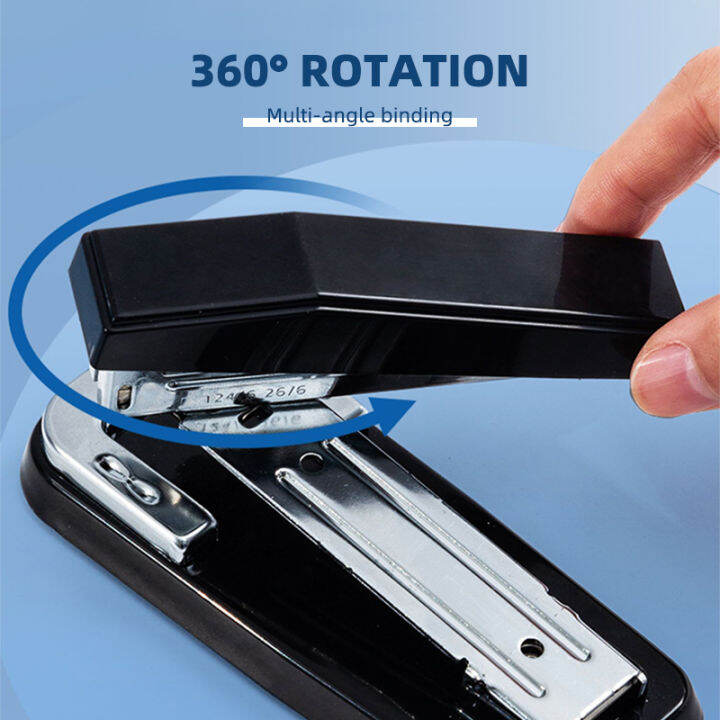 Stock Stapler Deli Rotatable Center Seam Stapler 360 Degree Saddle