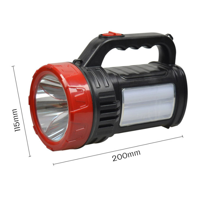 flashlight-spotlight-ไฟฉายแสงสปอร์ตไลท์-2in1ไฟหน้า-ไฟข้างไฟฉายกระบอกled-ไฟฉายจอใหญ่ลำแสงพุ่ง-ไฟฉายกระบอกแสงแรงสูง-ไฟส่องทาง-สว่างแรงสูง-ทนทาน