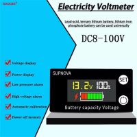 ตัวชี้วัดความจุรถมอเตอร์ไซด์ Lifepo4ตะกั่วกรดลิเธียม Dc 8V-100V เกจวัดโวลท์เกจวัดแรงดันไฟฟ้ามิเตอร์วัดปริมาณกระแสไฟฟ้า