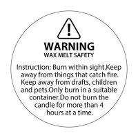 12 Sheets 1.2 Inch Circles Candle Warning Stickers Jar Container Labels Wax Melting Safety Stickers diy candles making supplies