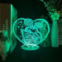 3d Lamp Skull Led Night Lights Bedroom Bedside NightLight Kids Creactive Gift for Birthday Valentines Day Room Decor Nighdn