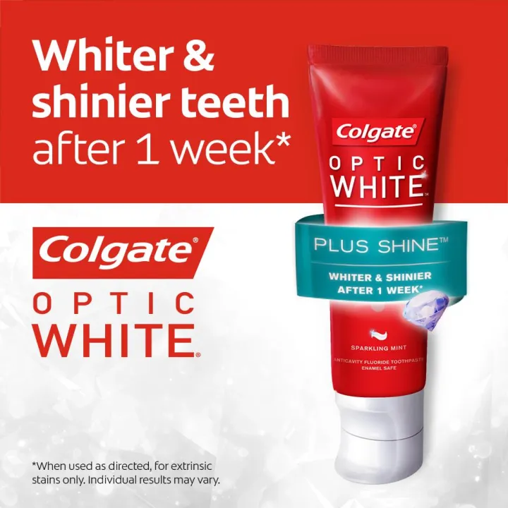 Colgate Optic White Plus Shine Whitening Toothpaste 100g | Lazada