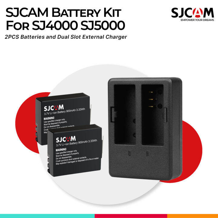SJCAM Battery and Charger Kits for SJCAM SJ4000 Series, SJ5000 Series ...