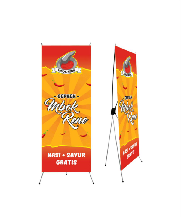 Cetak Standing X Banner DESAIN GRATIS -SUDAH PAKAI TIANG Untuk PROMOSI ...