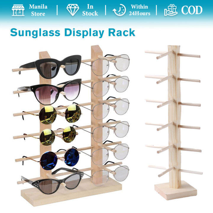 3/6 Layers Wooden Sunglass Rack Sunglasses Display Rack Organizer ...