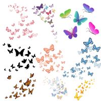 ✈ Colorful Butterfly Heat Transfer Paste Cloth Patch for Clothing Iron Transfer Clothing Hot Melt Adhesive Patch for Clothing