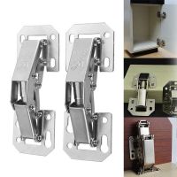 Practical 90 Degree Cabinet Hinges 3 Inch No-Drilling Hole Bridge Shaped Spring Hinge Cupboard Door Hardware With Screw#288741 Door Hardware  Locks