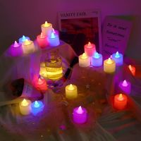 1 PC Creative LED Candle Multicolor Lamp Simulation Color Flame Tea Light Long Lasting Battery Operated Fake Candles