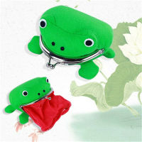 HAOJIAO Cute Cosplay Props Pocket Flannel Coin Holder Manga Mini Storage Bag Frog Coin Purse Anime Cartoon Frog Wallet