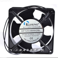 Fnhg ใหม่เอี่ยม KUFENG KF12038HA2BL 220V พัดลมไหลตามแนวแกนตลับลูกปืนแบบคู่120*120*38มม.