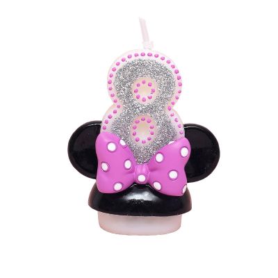 【CW】▬❣  Birthday  Cartoon Minnie Candles for Children Number 0 - 9 Decorations Safe Smokeless 1pcs/lot