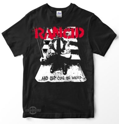 2023 RANCID AND OUT COME THE WOLVES Premium Tshirt เหม็นหืน พังก์ร็อก เมทัล ศาสนาที่ไม่ดี โซนิค เยาวชน เสื้อยืดแฟชั่น