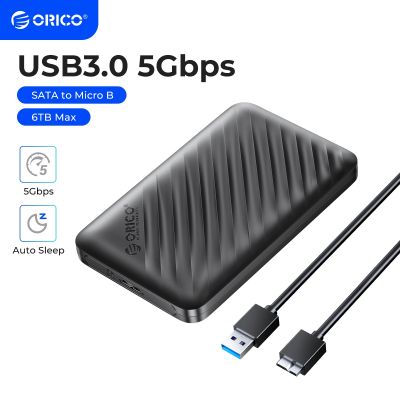 USB3.0 ORICO 5Gbps กล่องใส่ฮาร์ดดิสก์2.5นิ้ว SATA To Micro B ฮาร์ดดิสก์ SSD เคสรองรับการนอนหลับอัตโนมัติสำหรับพีซีแล็ปท็อปโน๊ตบุค HDD