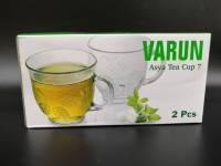 VRAUN แก้วกาแฟใสมีหูจับ ขนาด 7 ออนซ์ เหมาะสำหรับชงกาแฟ เครื่องดื่มร้อน 1แพ็คบรรจุ 2 ใบ