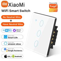 XIAOMI WiFi Smart Touch 1/2/3/4 Gang Light Switch Smart Life Remote Control Home Smart Life APP Control Support Alexa Google Wall Stickers Decals