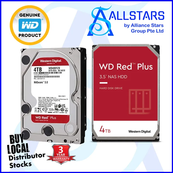 ALLSTARS : DIY Storage / NAS PROMO) WD Red Plus 4TB / WD 4TB Red Plus /  internal 3.5 inch