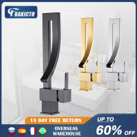 Basin Faucets Gold ss Faucet Square Bathroom Sink Faucet Single Handle Deck Mounted Toilet Hot And Cold Mixer Water Tap