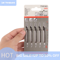 Lilei 5pcs T101AO HCS T-Shank จิ๊กซอว์ใบมีดโค้งตัดเครื่องมือสำหรับเลื่อยพลาสติกไม้