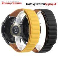 ♦㍿ 20mm 22mm Silicone strap For Samsung Galaxy watch 4/5 pro/3/active 2 amazfit Magnetic Loop bracelet HUAWEI watch GT 2e Pro band