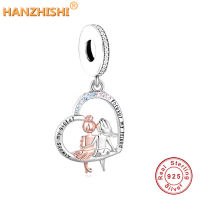 925 Sterling Silver Always My Sister Forever My Friend Pendant Charm Beads Fits Original nd Charm celet Necklace Jewelry