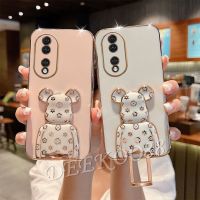 เคสสำหรับ Honor สมาร์ทโฟน90 Lite X8a Magic5 Pro 5G 4G 2023เคสโทรศัพท์มือถือเทรนด์ใหม่พร้อมที่วางตุ๊กตาหมีน่ารักที่น่ารักคู่รัก Honor90 Honor90Lite ฝาหลัง