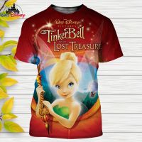 Tinker Bell Cartoon Disney men women t shirt casual style 3D print Summer Casual Streetwear Tee Tops