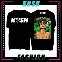 [มีสินค้า]#ถูกสุด 【ข้อเสนอจำกัดเวลา】️ Kush black culture trend street style pure cotton mens d T-shirt loose shirt