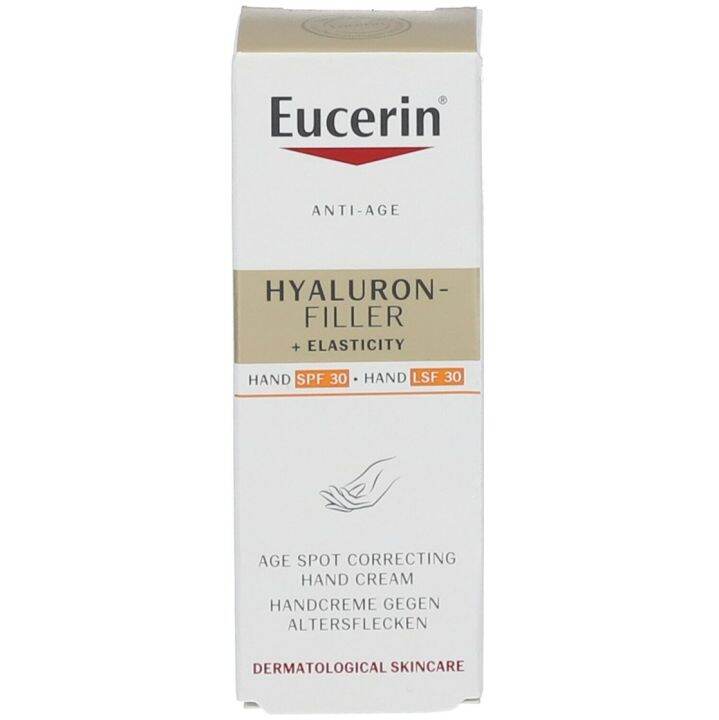 Eucerin Hyaluron Filler Elasticity Correcting Hand Cream Spf30 ยูเซอริน ไฮยาลูรอน ฟิลเลอร์ อี