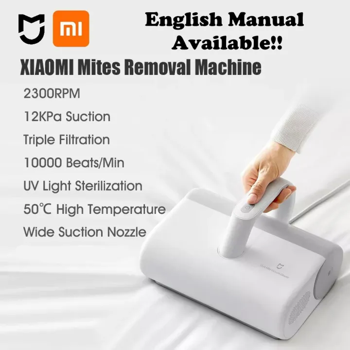 [Ready Stock] XiaoMi Mijia Dust Mite UV Handheld Vacuum Cleaner Xiao Mi