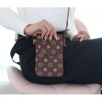 Ready Stock Touch Screen Cell Phone Bag Vintage Pattern Shoulder Bags Women Sling Bag PU Leather Mini Handphone Bag