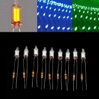 10Pcs Neon Light Bulbs 4x10mm 5x13mm Main Power Indicator With Resistance 220V Red/Blue/Green