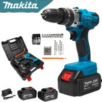 MAKITA สว่านไร้สาย 259V 3ระบบ เจาะเหล็ก เจาะคอนกรีต ขันน็อตสกรู เจาะกระแทกได้ พร้อมอุปกรณ์ (AAA)