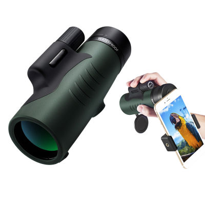 12X50 Single-tube HD Monocular Telescope FMC Optical Lens BAK4 Prisms 10M Waterproof with Phone Holder Carry Bag for Concert Sports Events Bird Watching Camping Hiking